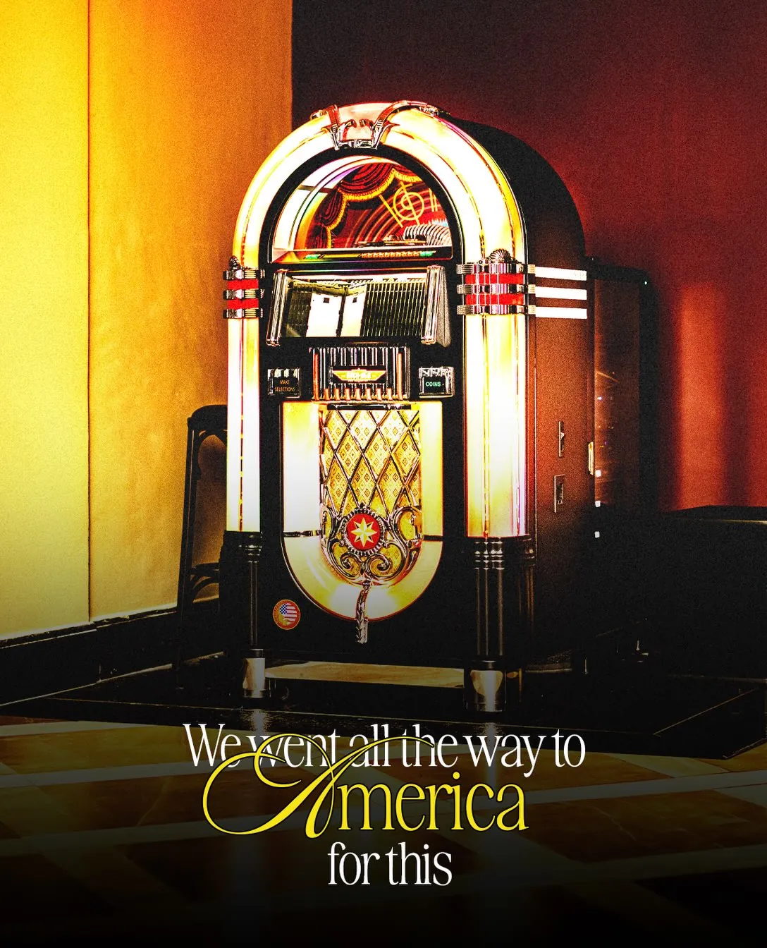 Tommy’s illuminated Rock-Ola jukebox